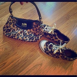 Coach purse and shoes - cheetah print